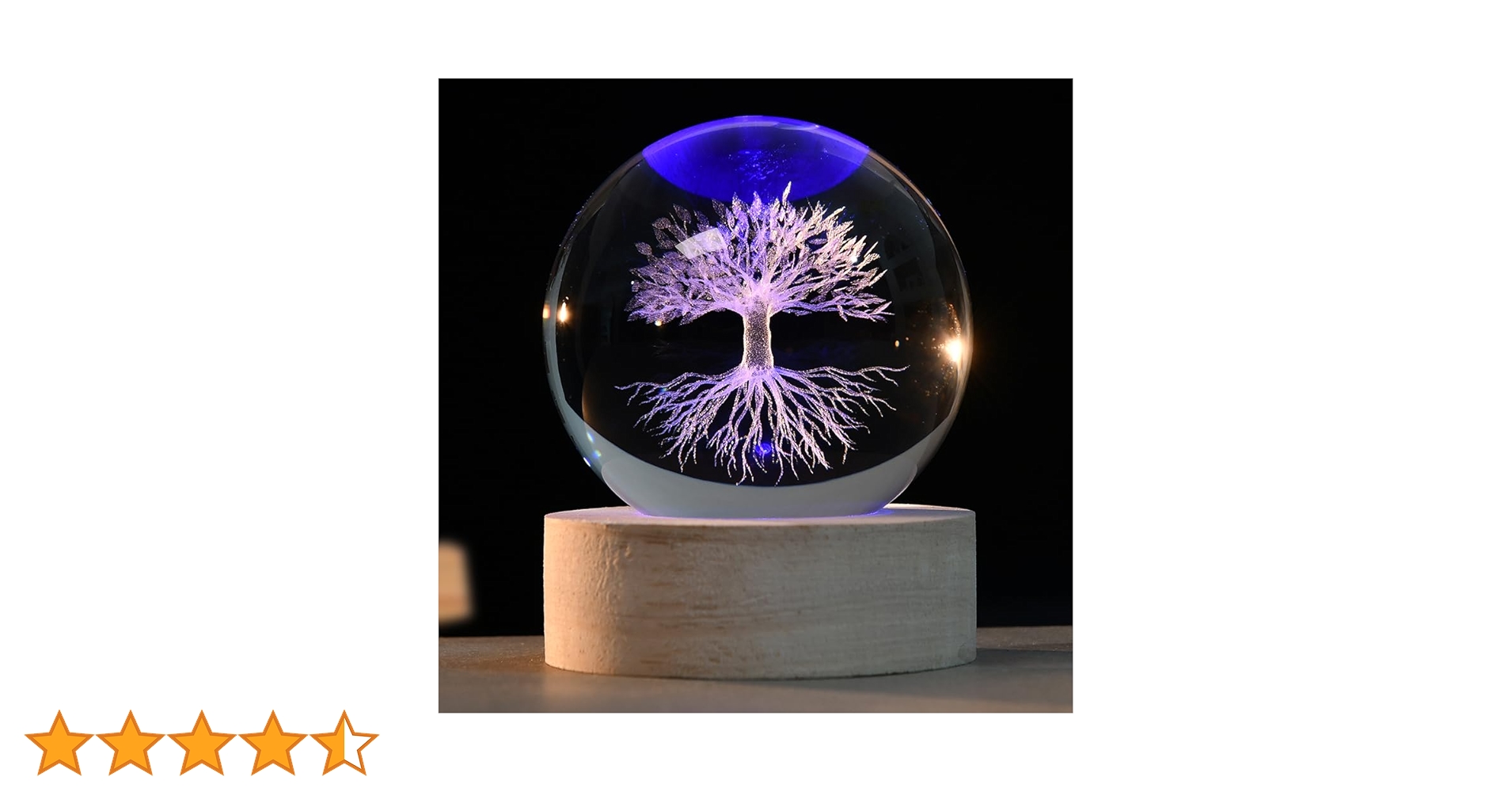 Amazon.co.jp: ZRENJHUS 3D 生命の樹 クリスタルボール 60mm